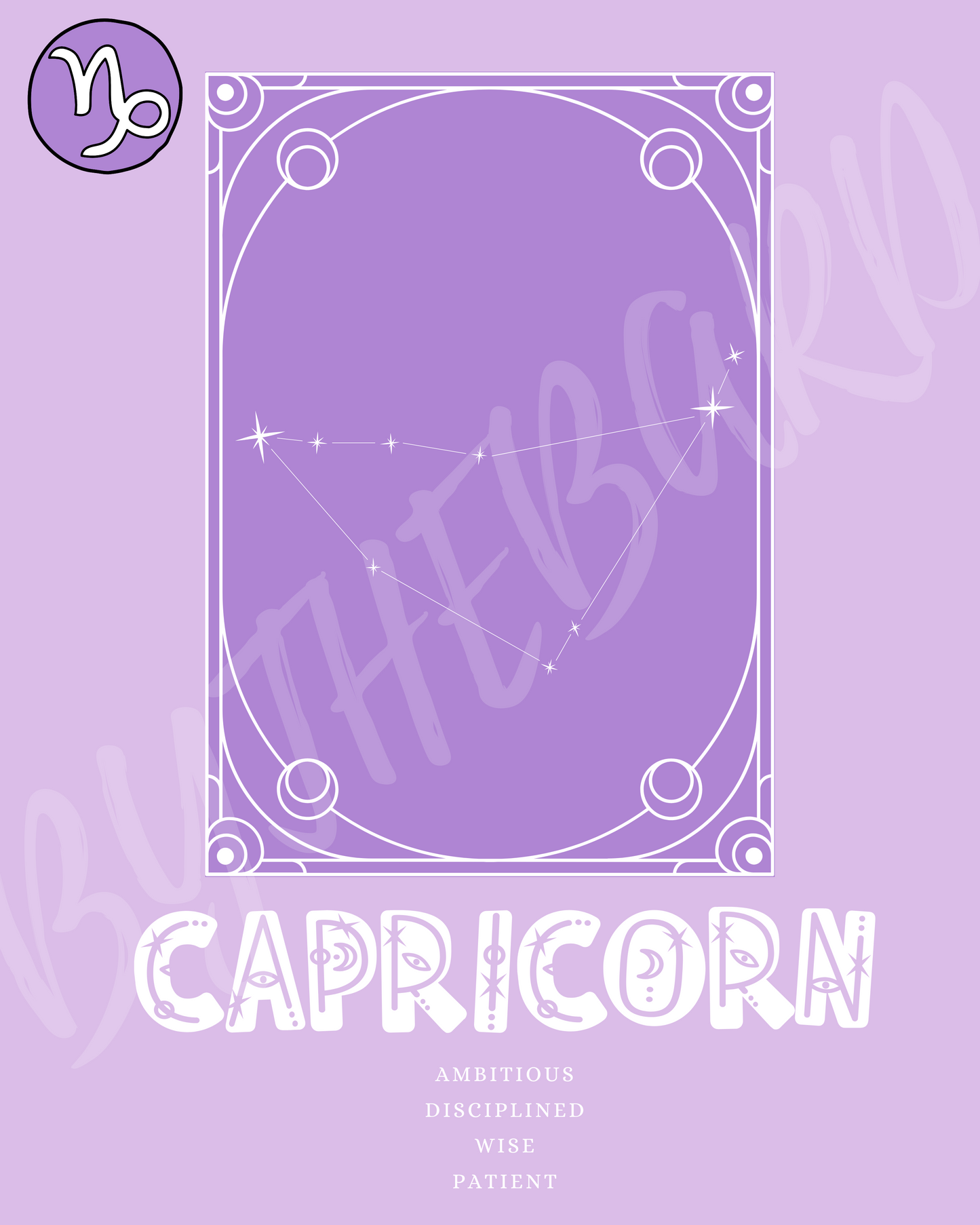 Wall Art Print - Zodiac - Capricorn-By The Bard