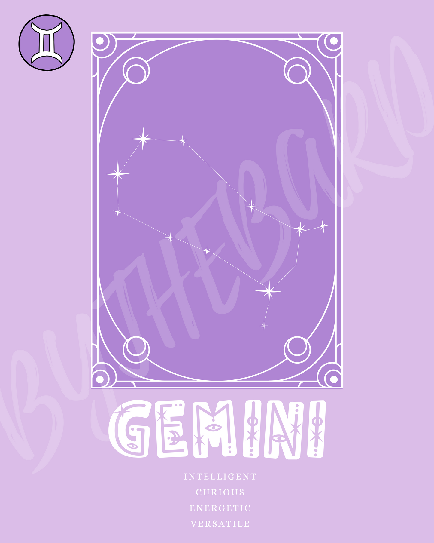Wall Art Print - Zodiac - Gemini-By The Bard