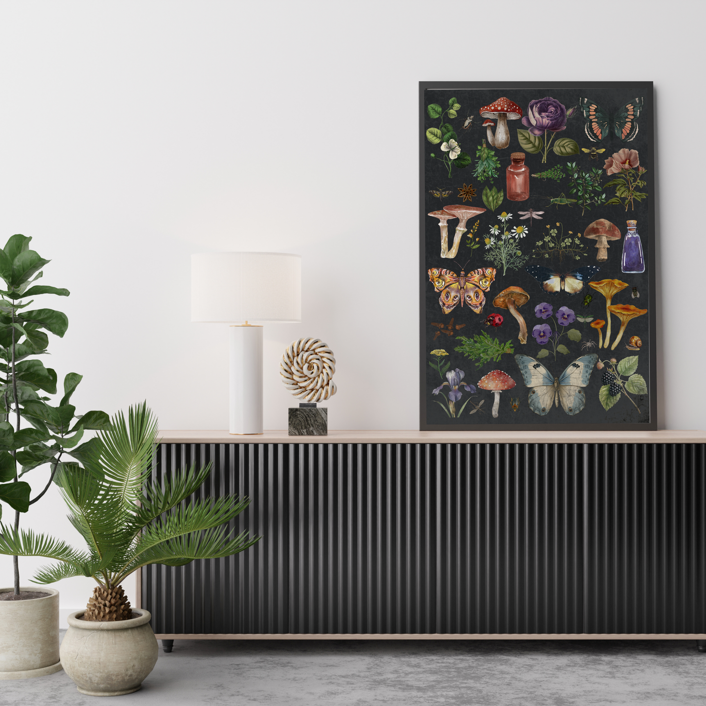 Wall Art Print - Witchy Botanicals - Vintage Nature Collage-By The Bard
