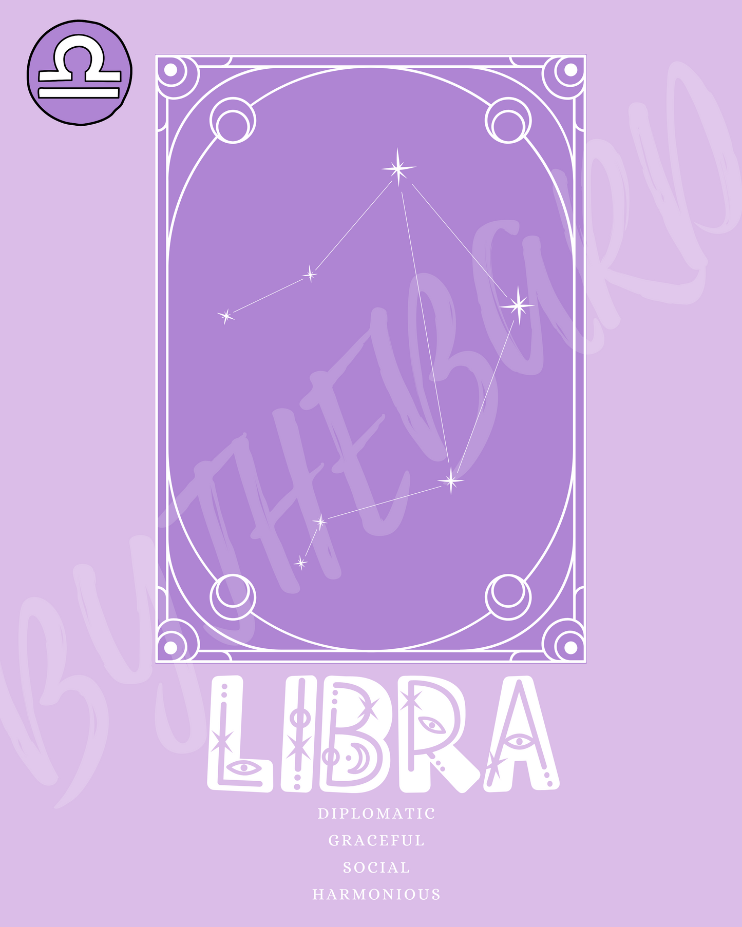 Wall Art Print - Zodiac - Libra-By The Bard