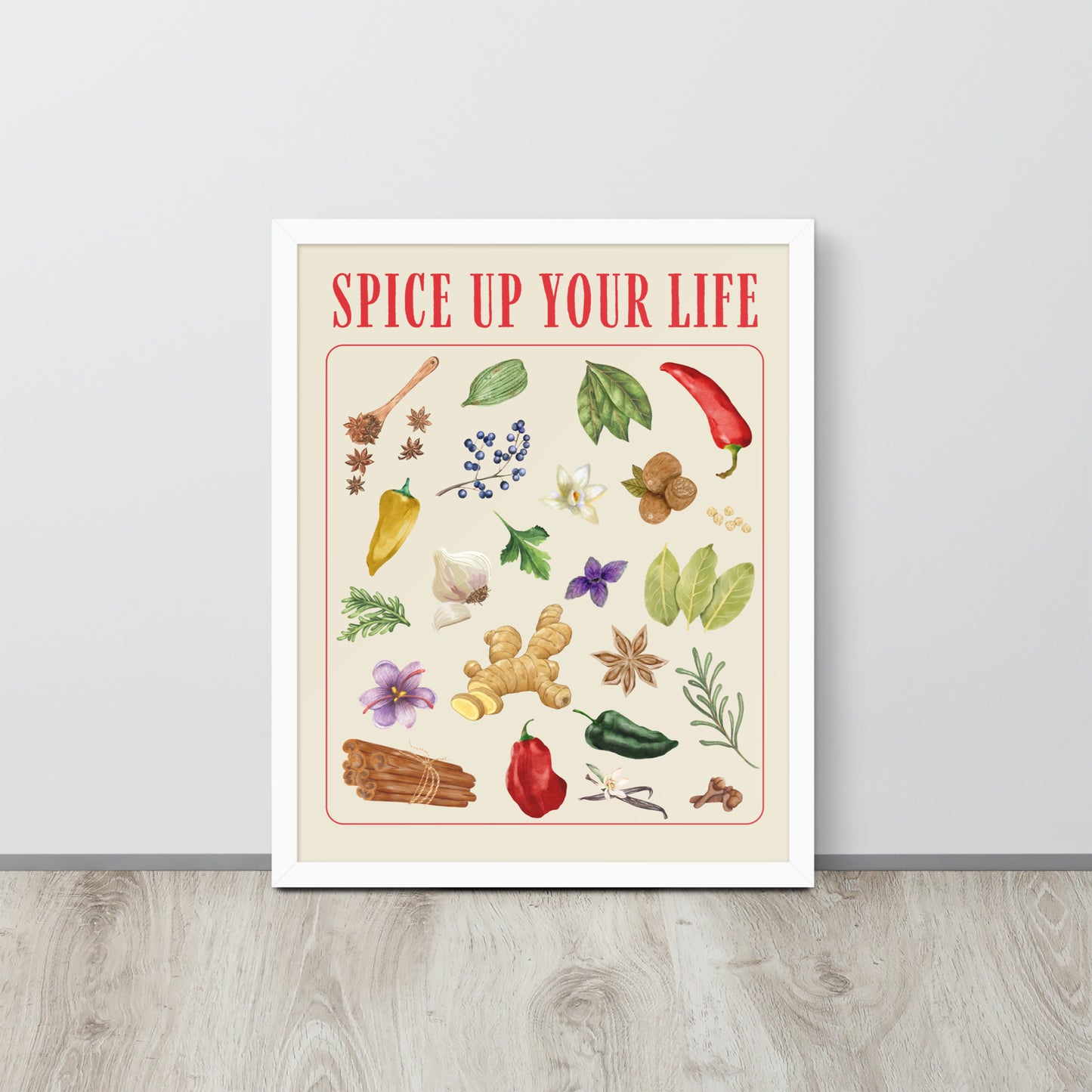 Wall Art Print - Spice Up Your Life Botanical Illustration-By The Bard