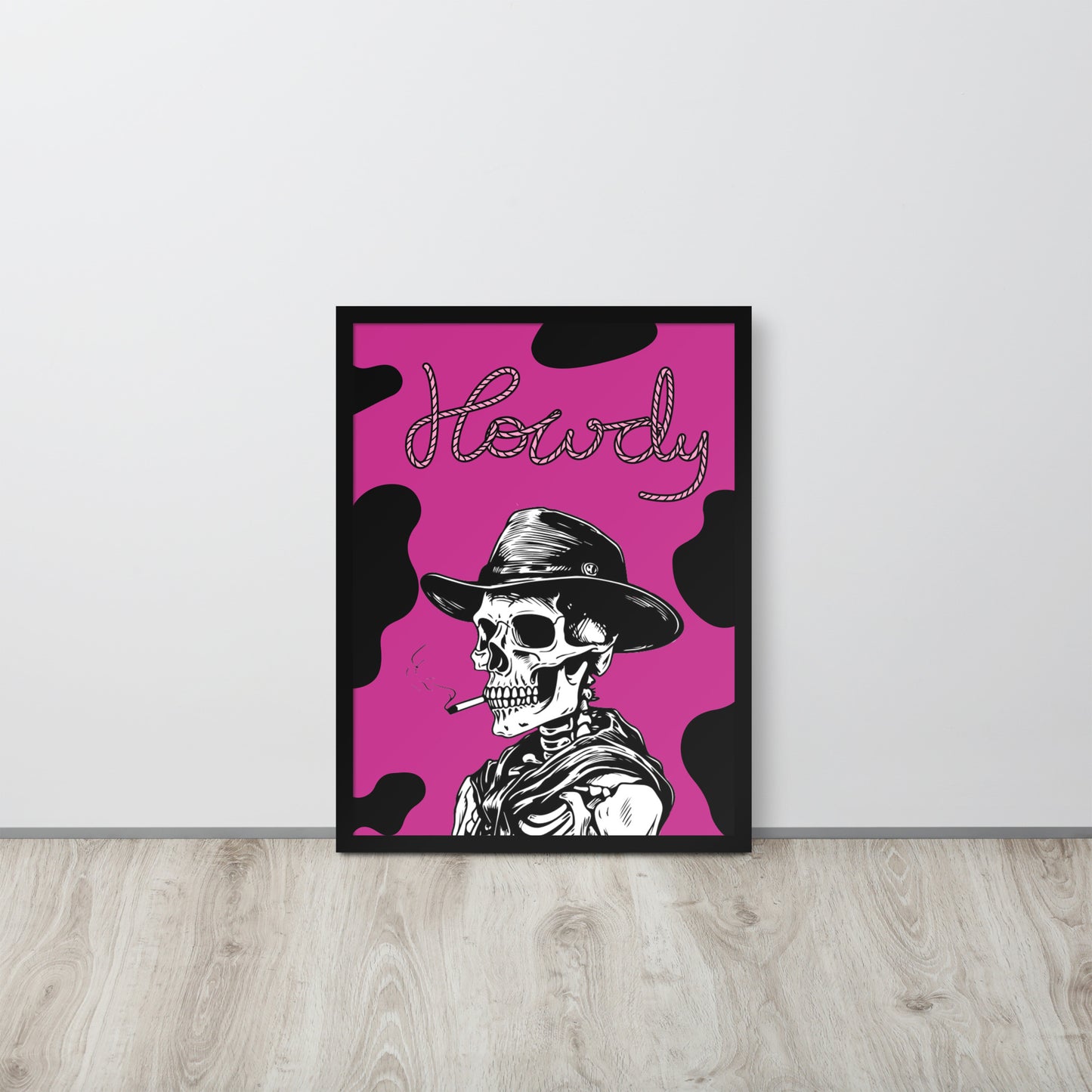 Wall Art Print - Howdy Cowboy Skeleton