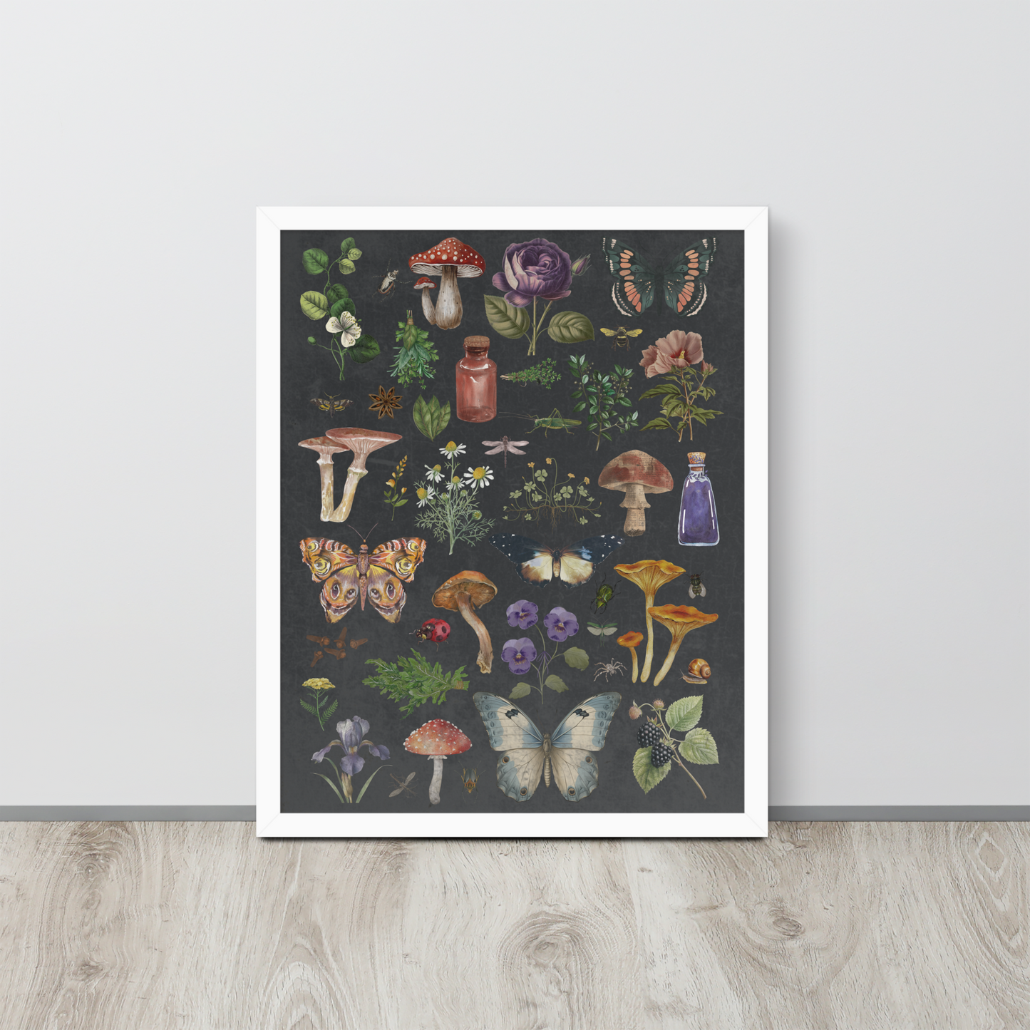 Wall Art Print - Witchy Botanicals - Vintage Nature Collage-By The Bard
