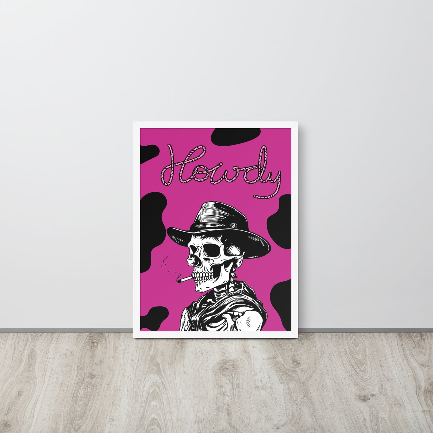 Wall Art Print - Howdy Cowboy Skeleton-By The Bard