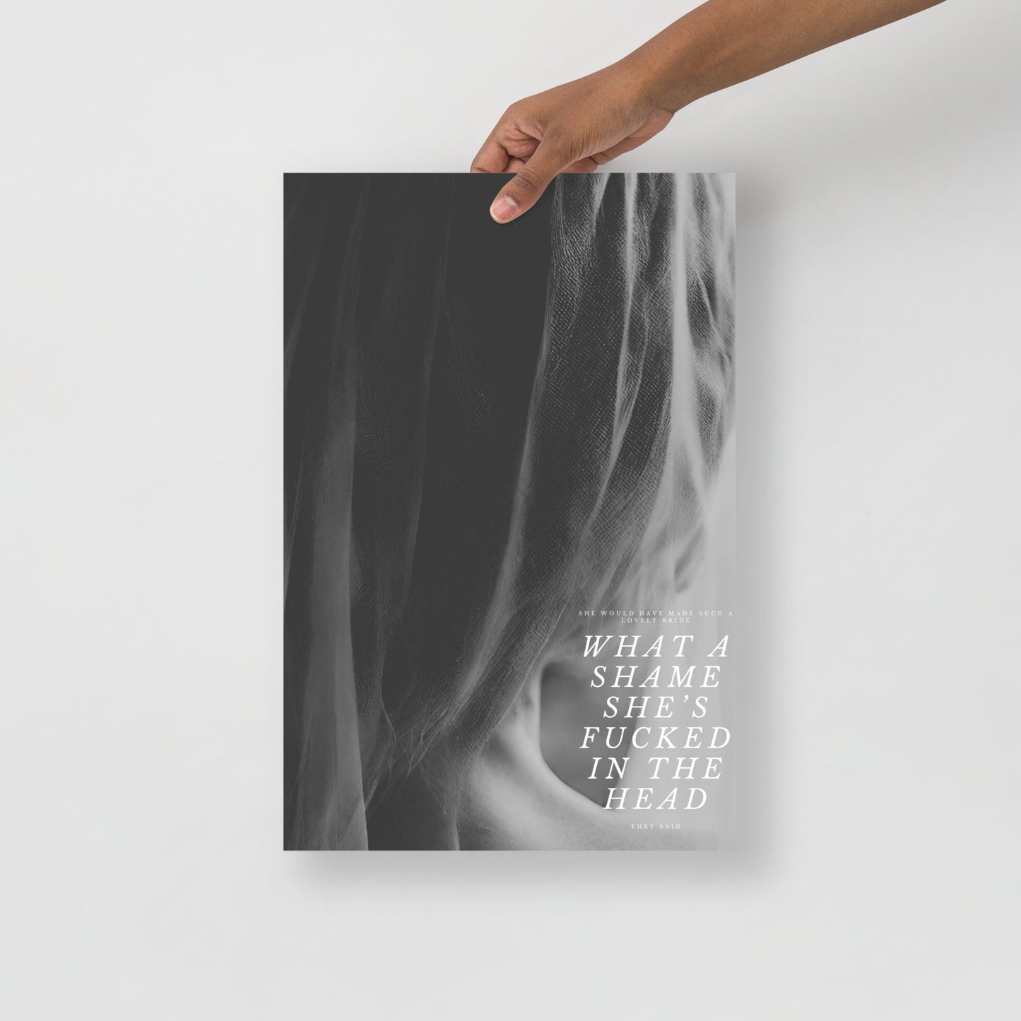 Wall Art Print - What A Shame She's Fucked In The Head-By The Bard