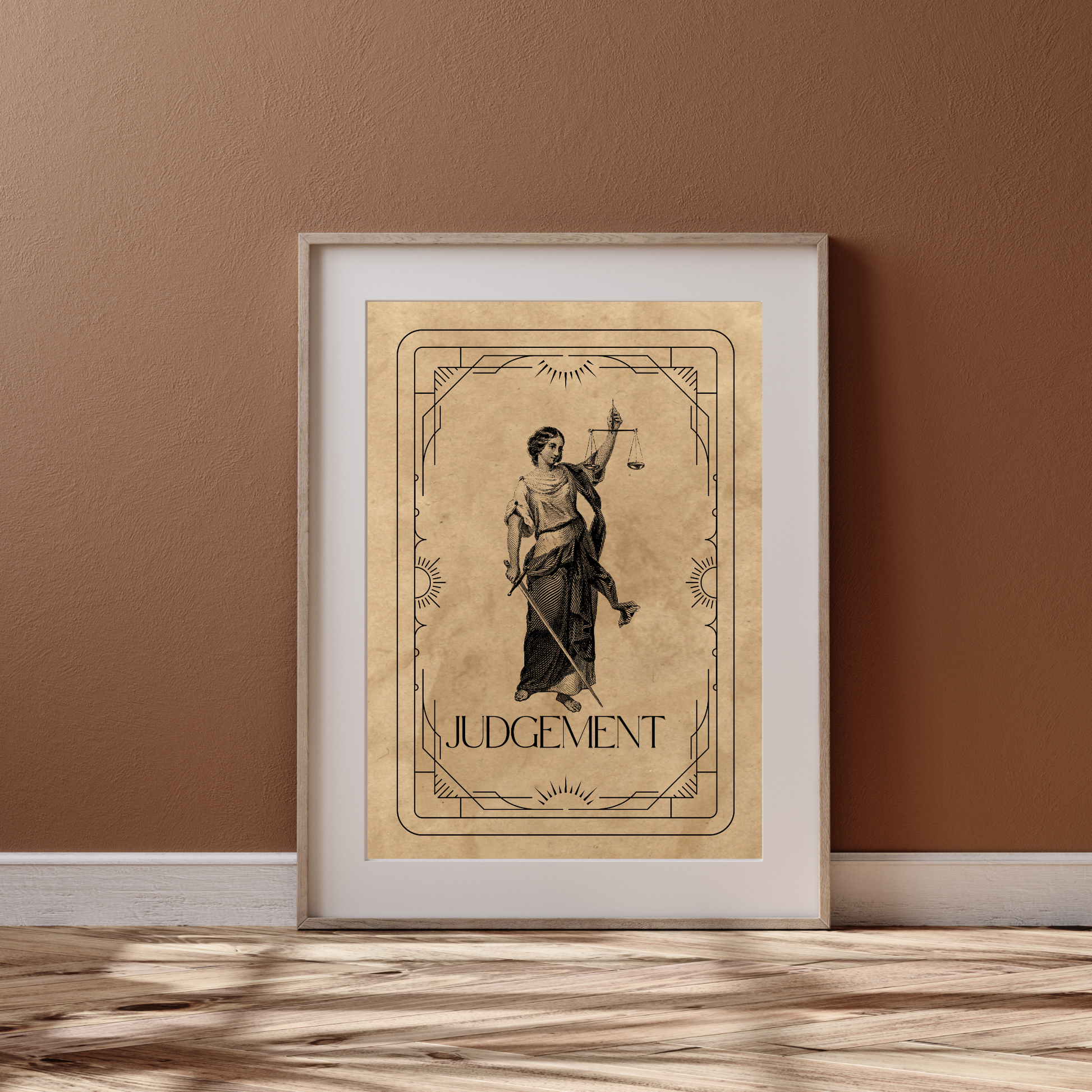 Wall Art Print - Tarot Card - Judgement, Lady Justice Edition-By The Bard