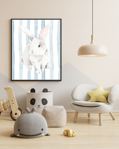 Wall Art Print - Watercolour Bunny-By The Bard