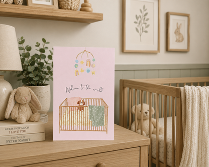 Greetings Card - Welcome to the World New Baby Nursery Card
