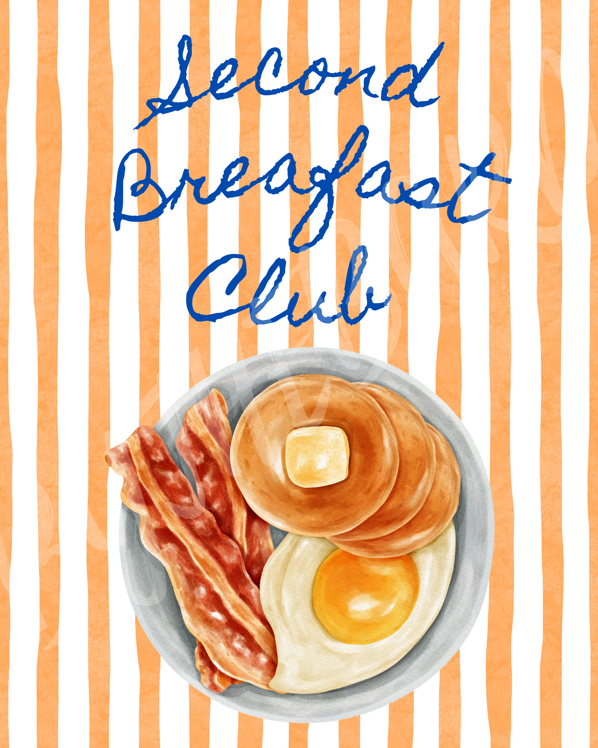 Wall Art Print - Second Breakfast Club, Whimsical Food Illustration-By The Bard