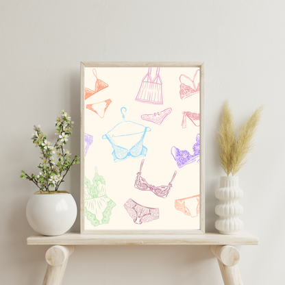 Wall Art Print - Lingerie-By The Bard