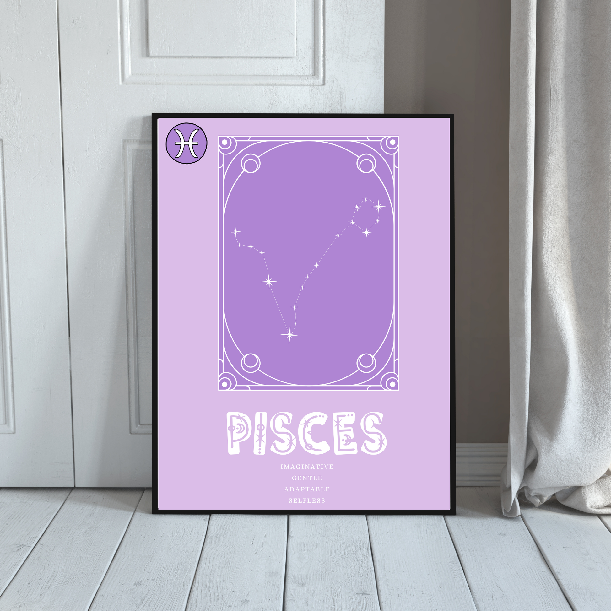 Wall Art Print - Zodiac - Pisces-By The Bard