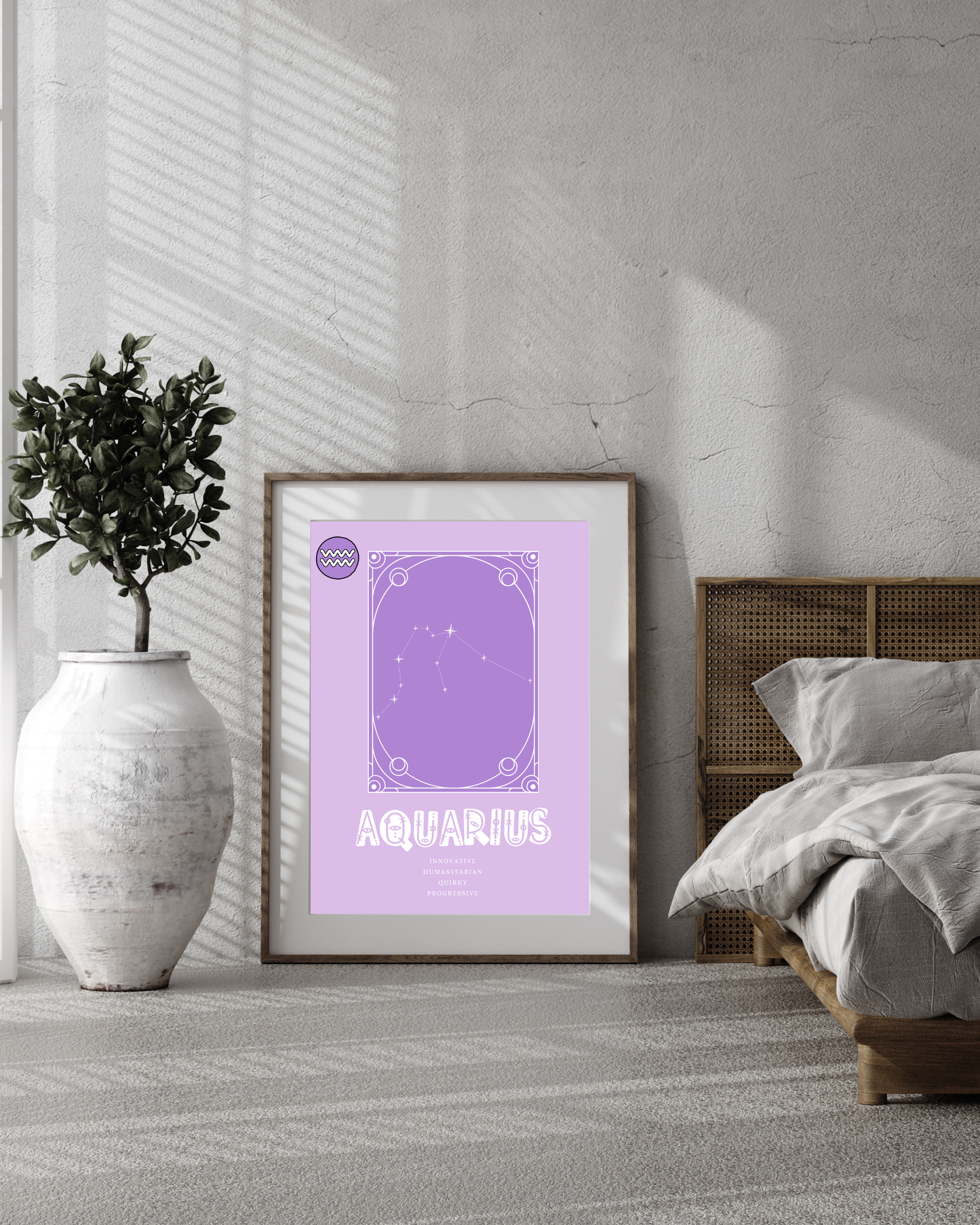 Wall Art Print - Zodiac - Aquarius-By The Bard