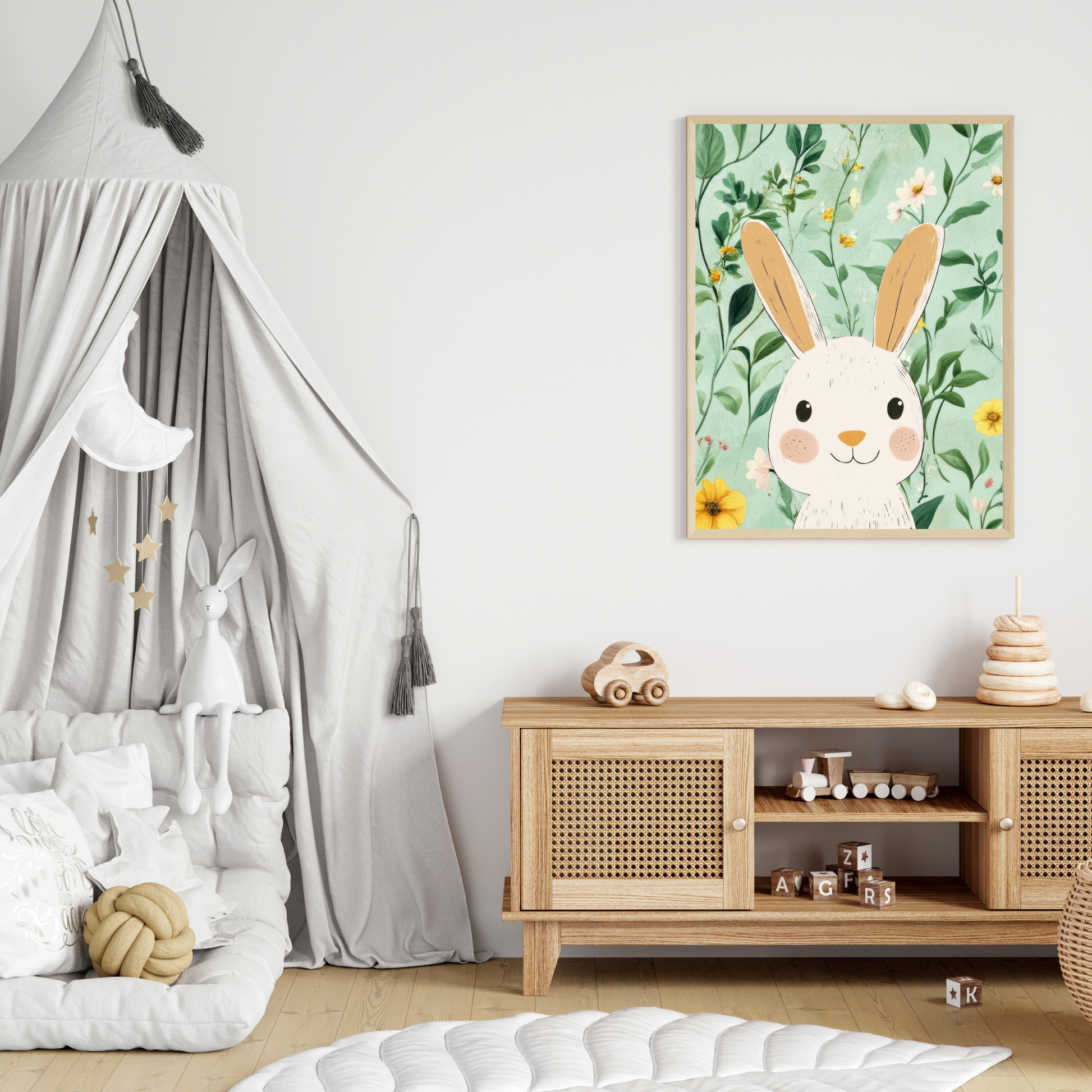 Wall Art Print - Botanical Bunny-By The Bard