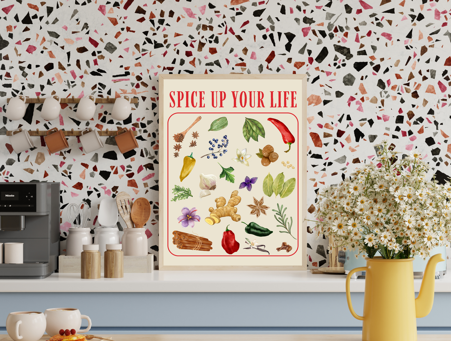 Wall Art Print - Spice Up Your Life Botanical Illustration-By The Bard