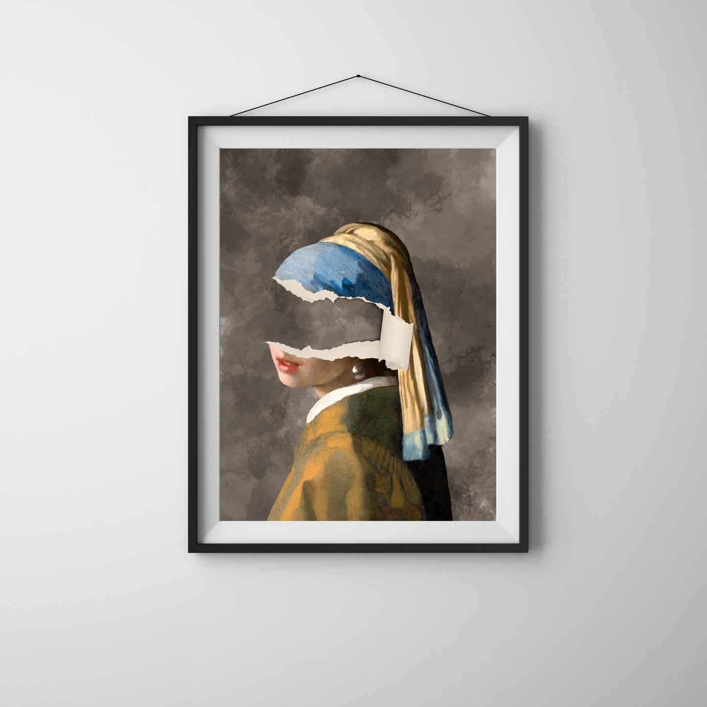 Wall Art Print - Ripped Girl with a Pearl Earring-By The Bard