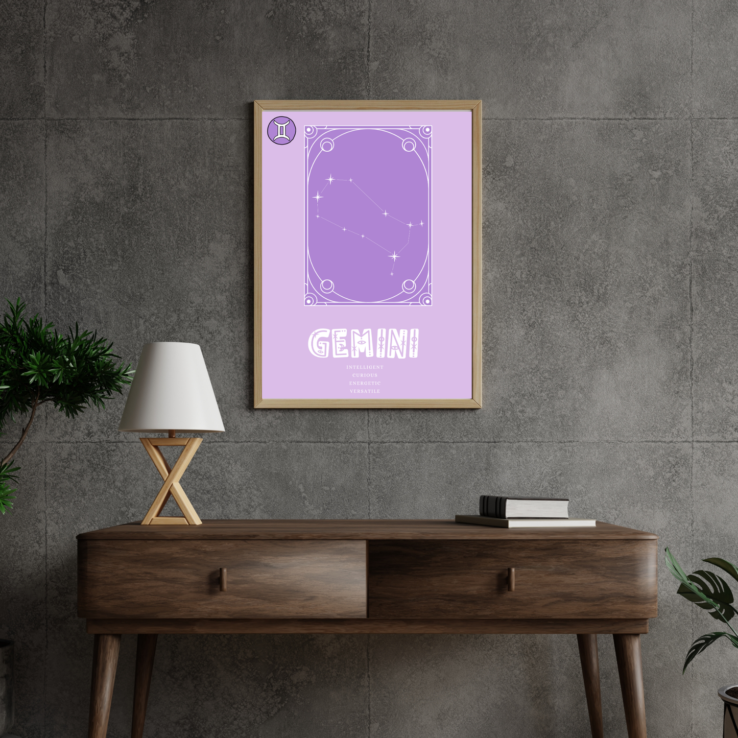 Wall Art Print - Zodiac - Gemini-By The Bard