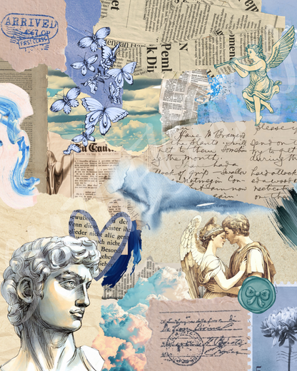 Wall Art Print - Neo Classical Romantic Greco-Roman Collage-By The Bard