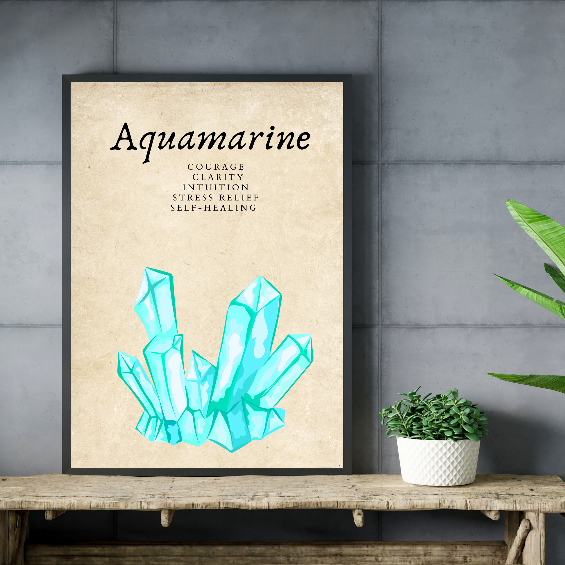 Wall Art Print - Aquamarine-By The Bard