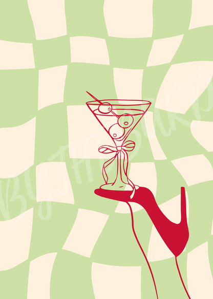Wall Art Print - Martini & Heels-By The Bard