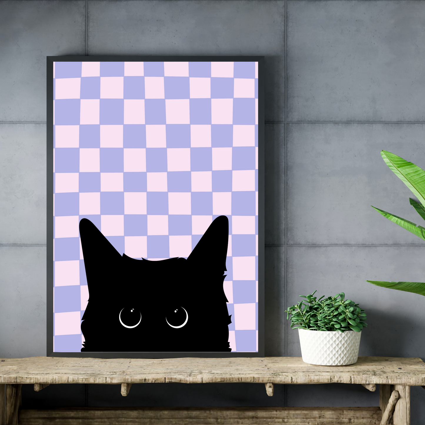 Wall Art Print - Peek A Boo Cat-By The Bard