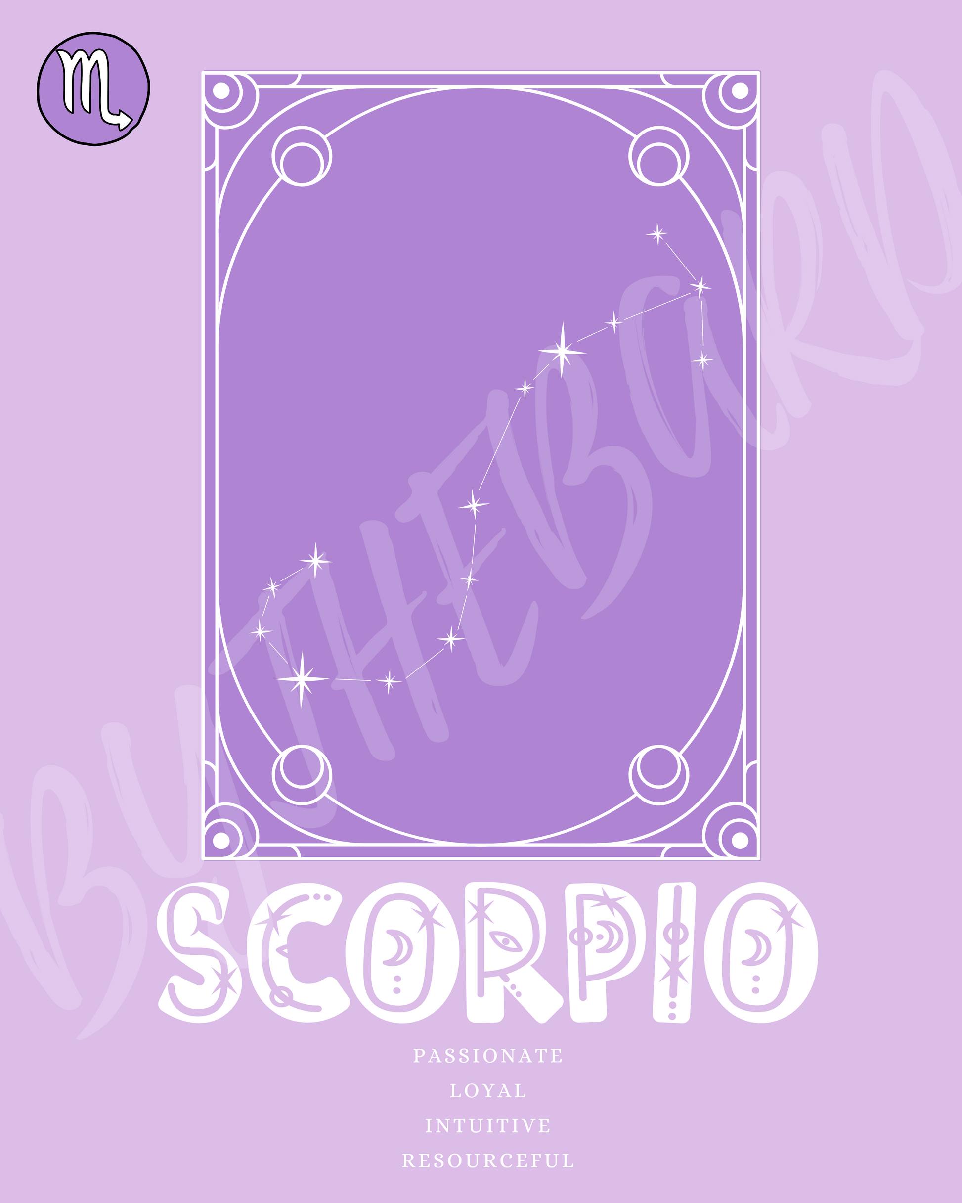 Wall Art Print - Zodiac - Scorpio-By The Bard