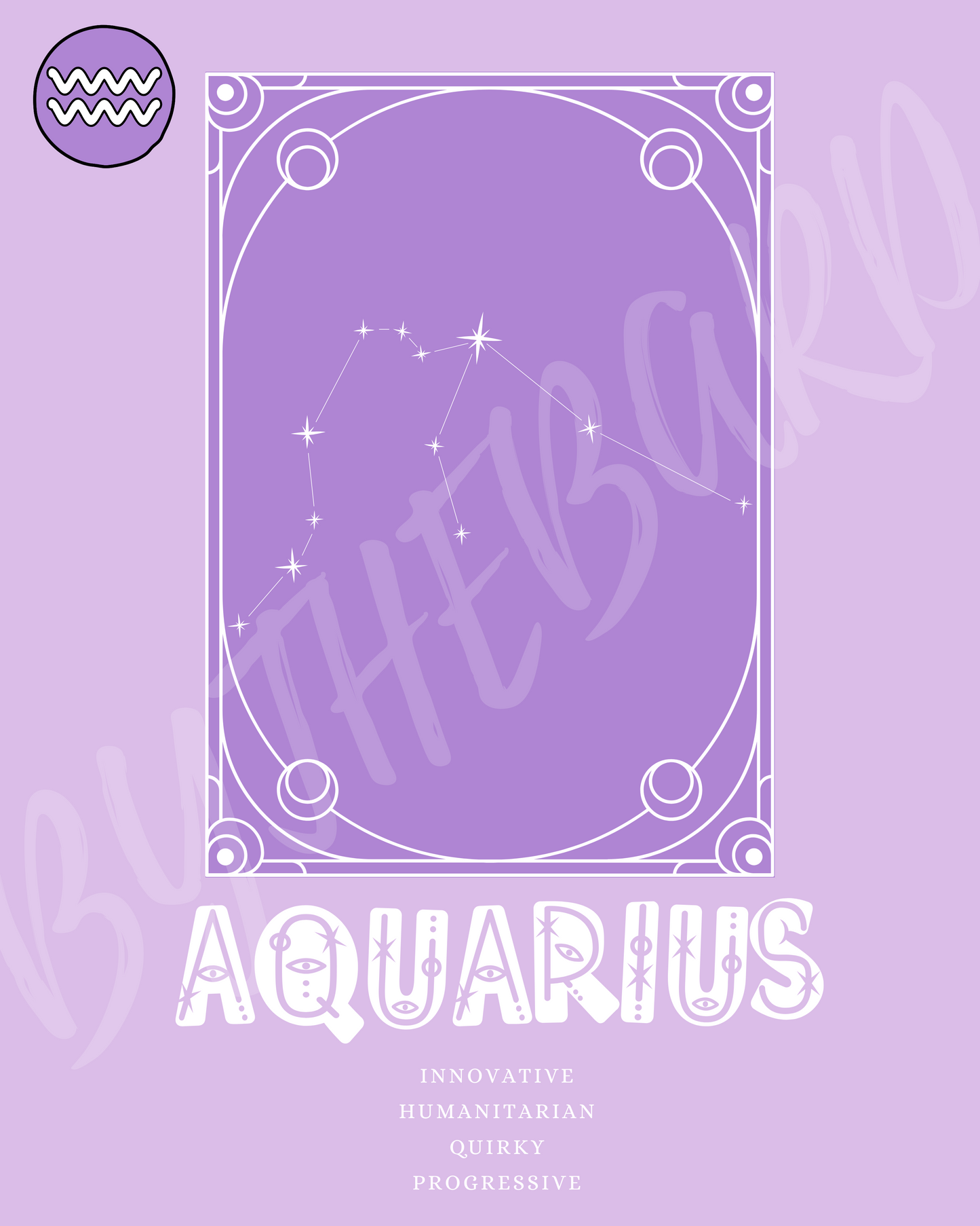 Wall Art Print - Zodiac - Aquarius-By The Bard