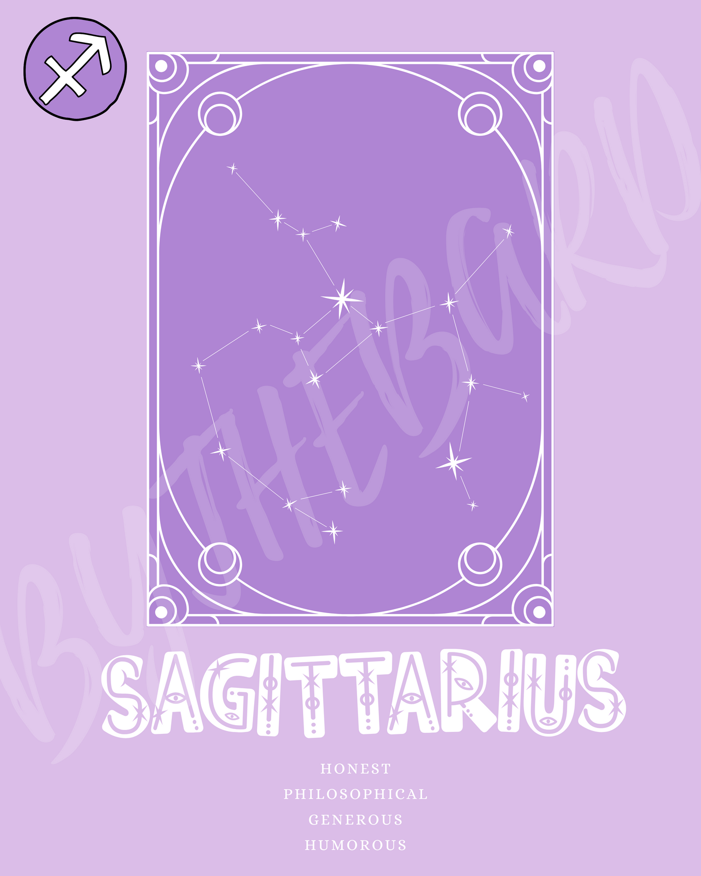 Wall Art Print - Zodiac - Sagittarius-By The Bard