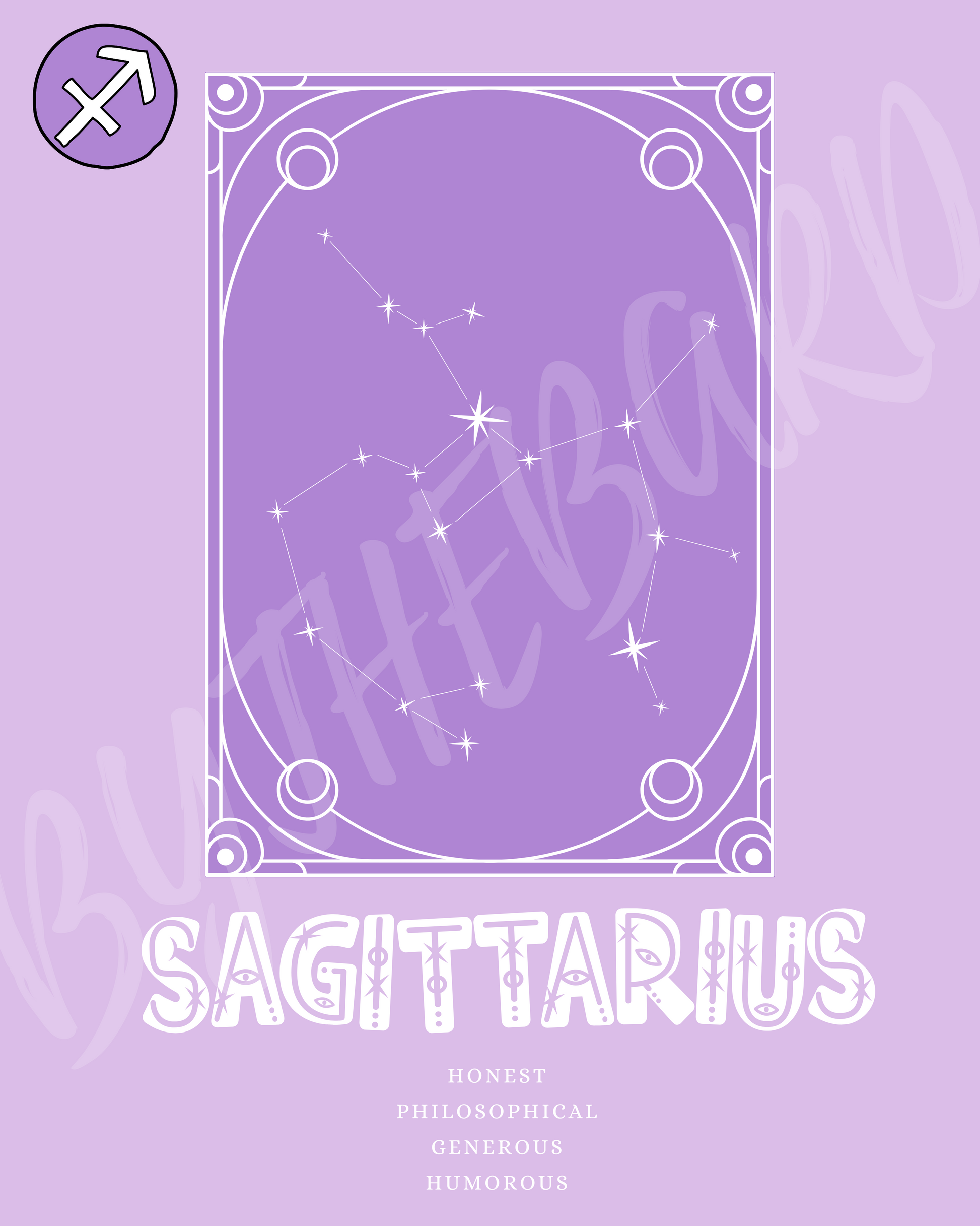 Wall Art Print - Zodiac - Sagittarius-By The Bard