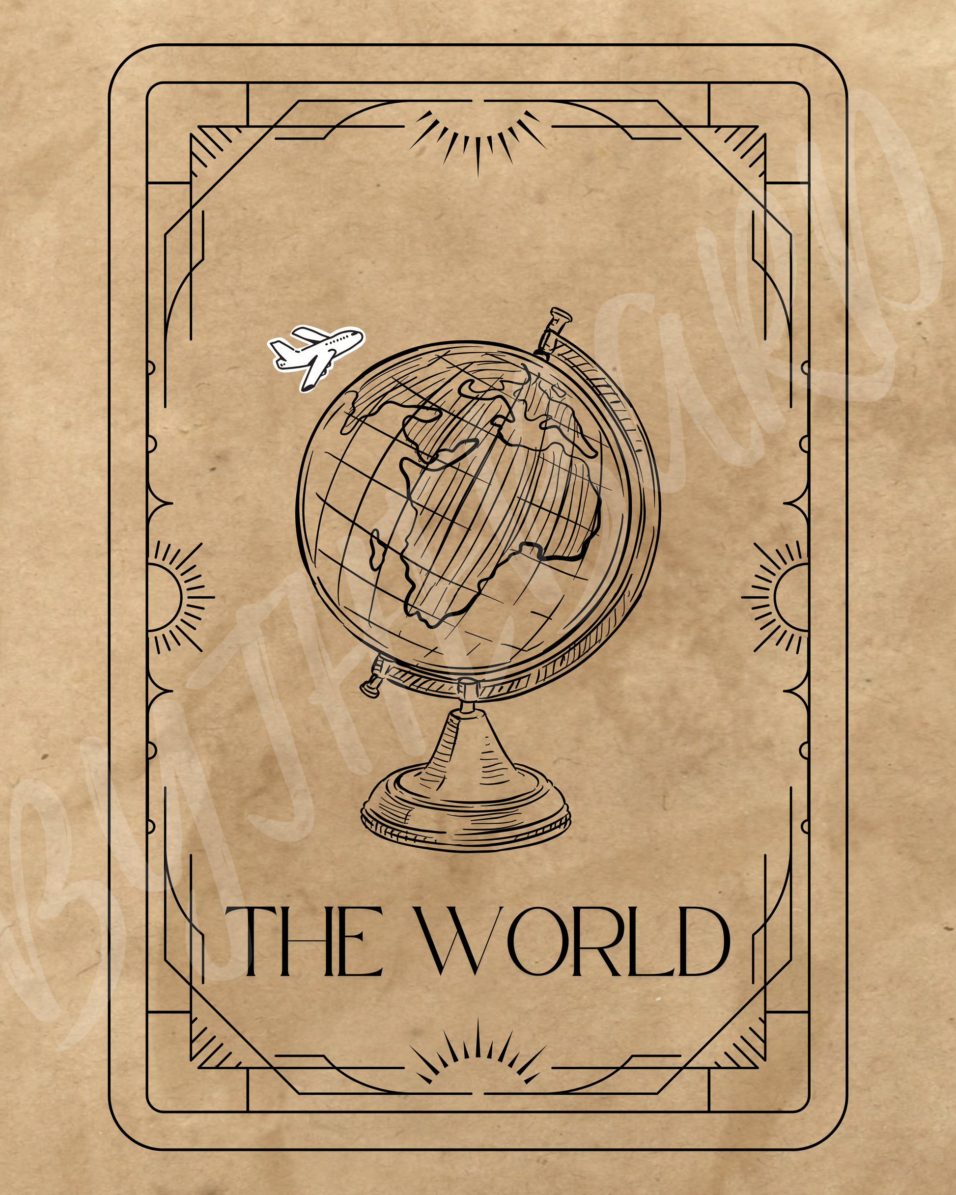 Wall Art Print - Tarot Card - The World-By The Bard