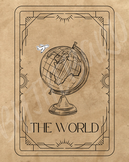 Wall Art Print - Tarot Card - The World-By The Bard