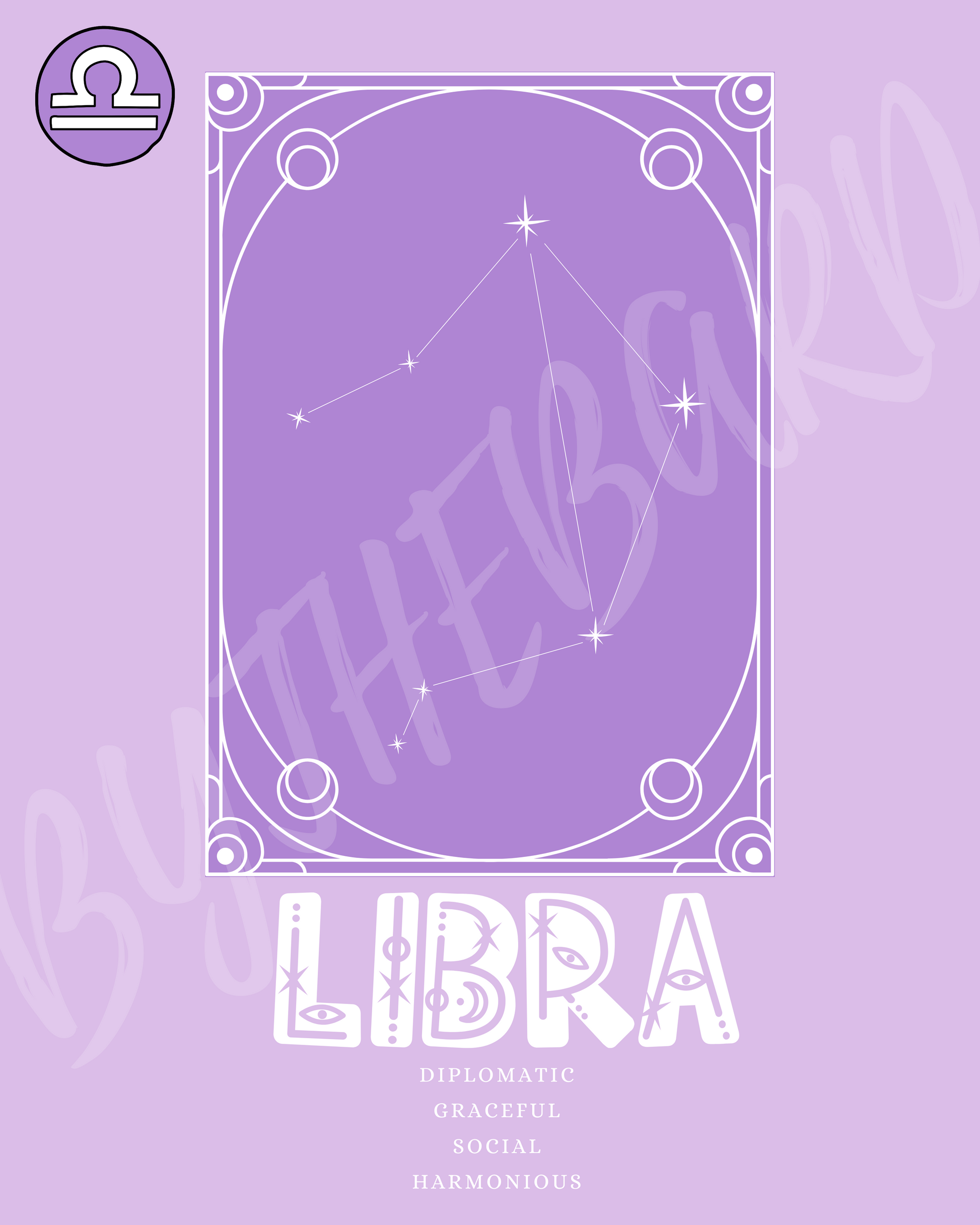 Wall Art Print - Zodiac - Libra-By The Bard