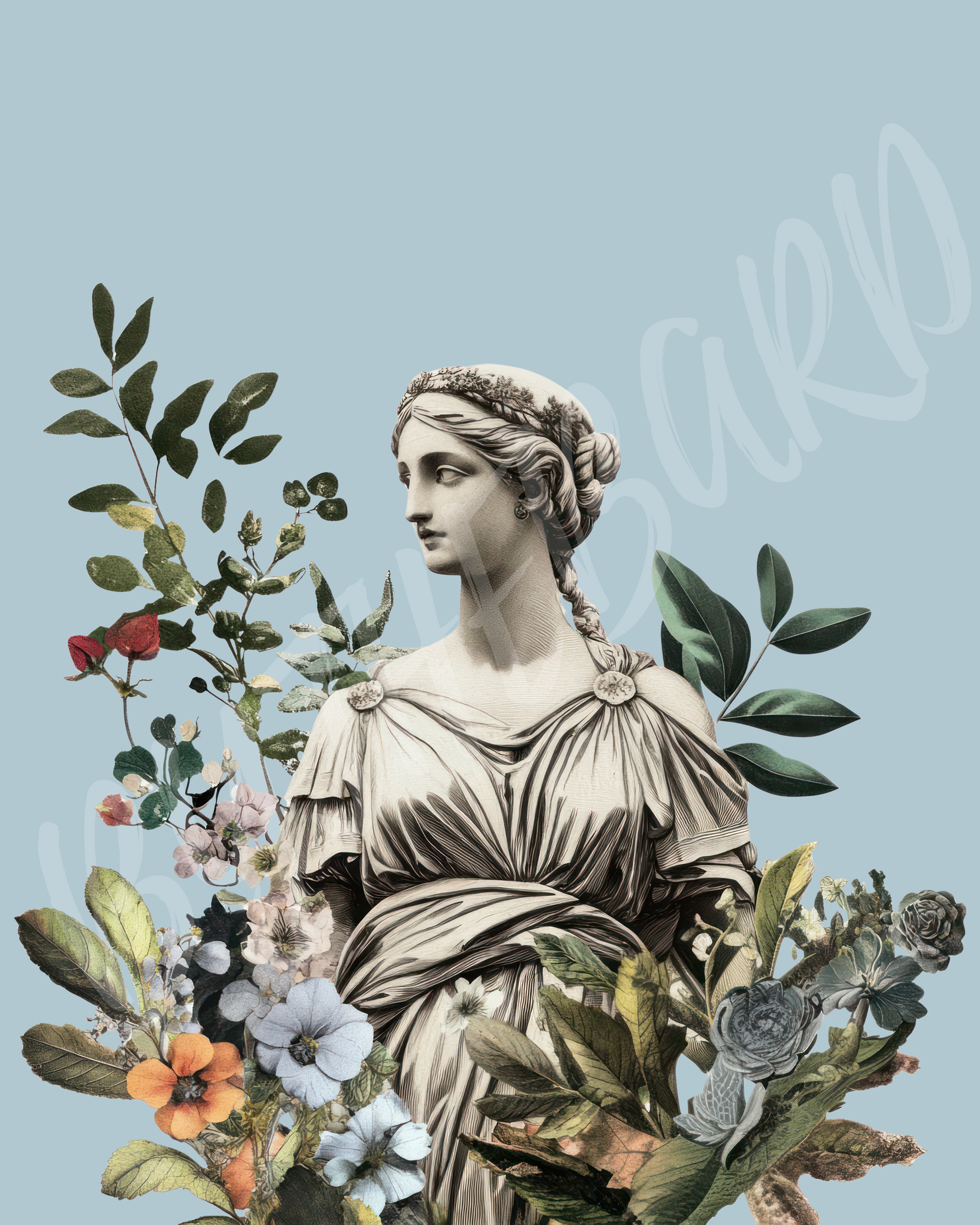 Wall Art Print - Floral Goddess-By The Bard