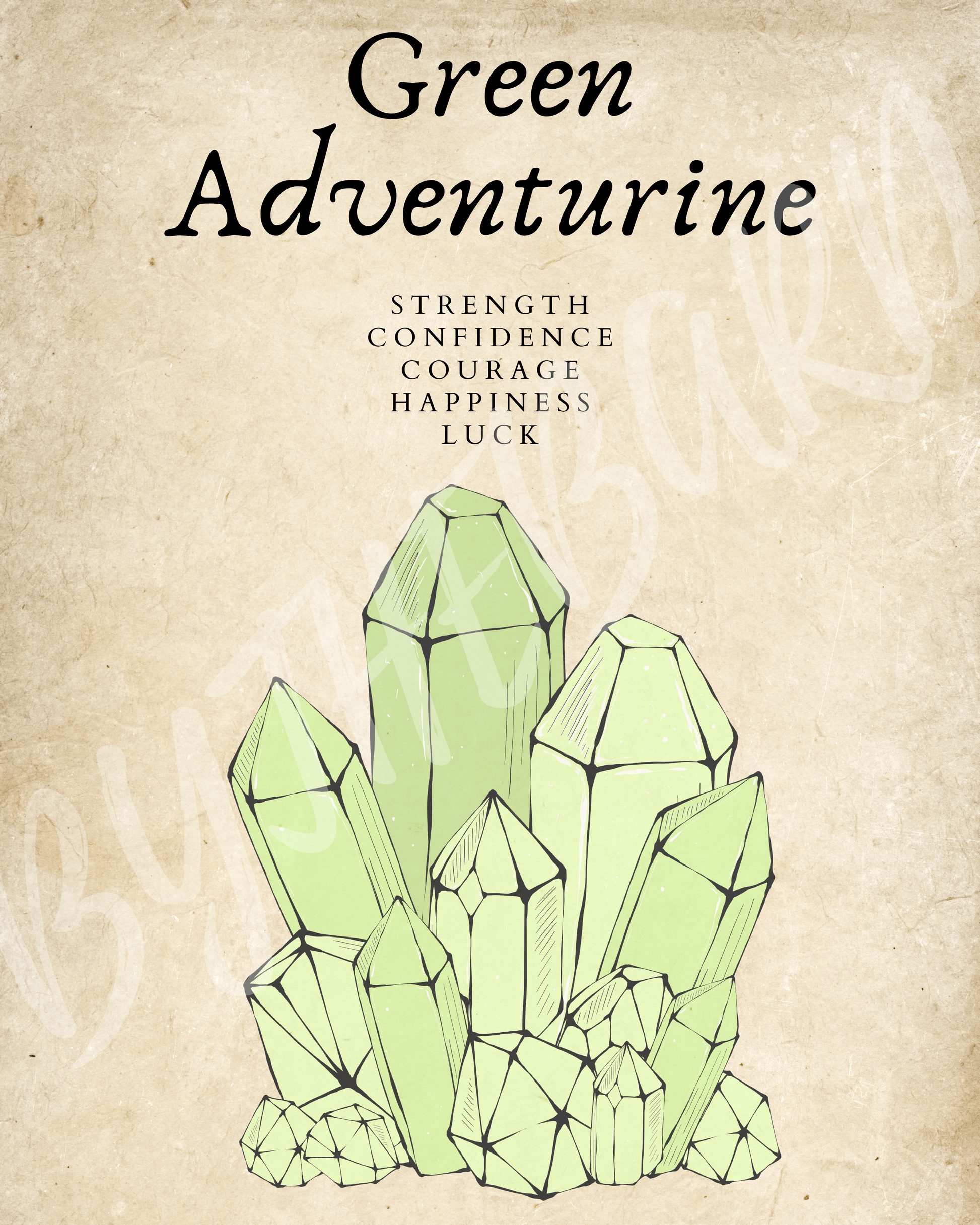 Wall Art Print - Green Adventurine-By The Bard