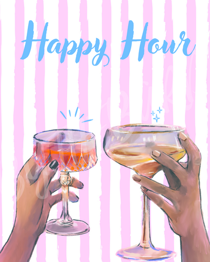 Wall Art Digital Print - Happy Hour-By The Bard
