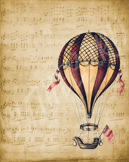 Wall Art Print - Hot Air Balloon-By The Bard