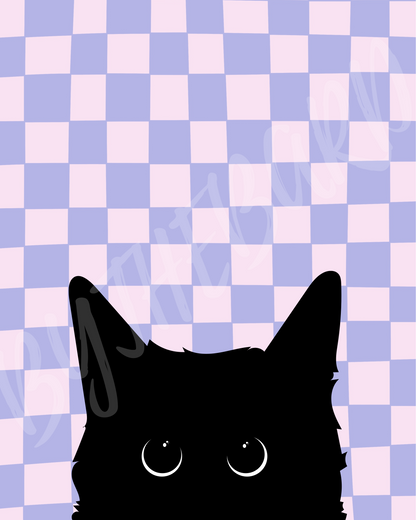 Wall Art Print - Peek A Boo Cat-By The Bard