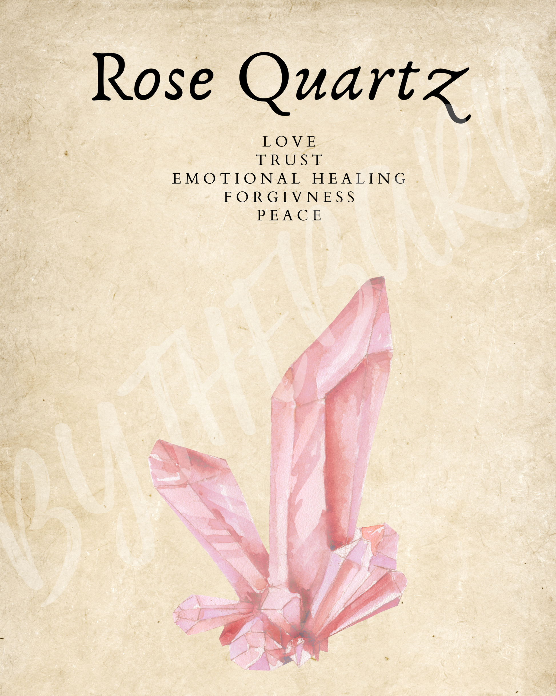 Wall Art Print - Rose Quartz-By The Bard