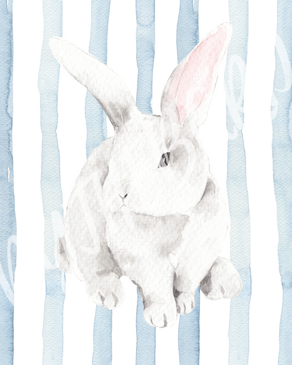 Wall Art Print - Watercolour Bunny-By The Bard