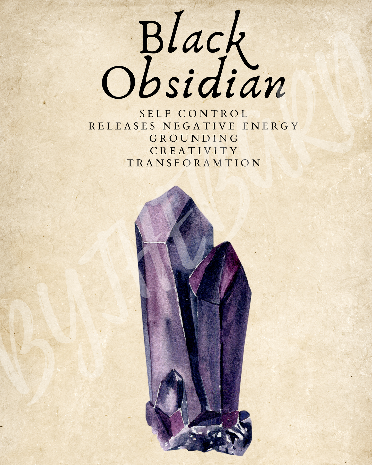 Wall Art Print - Black Obsidian-By The Bard