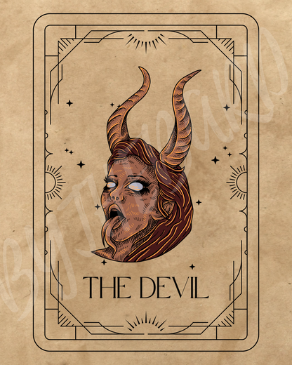 Wall Art Print - Tarot Card- The Devil-By The Bard