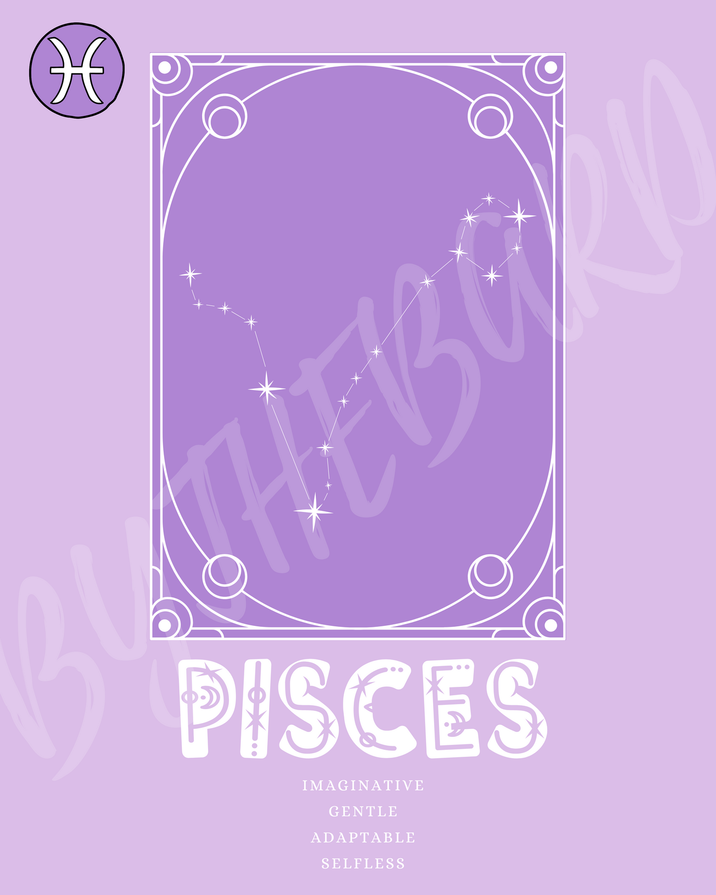 Wall Art Print - Zodiac - Pisces-By The Bard