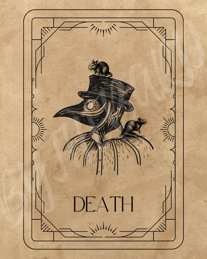 Wall Art Print - Tarot Card - Death-By The Bard
