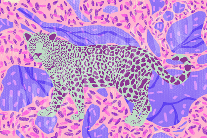 Wall Art Print - Vivid Leopard-By The Bard