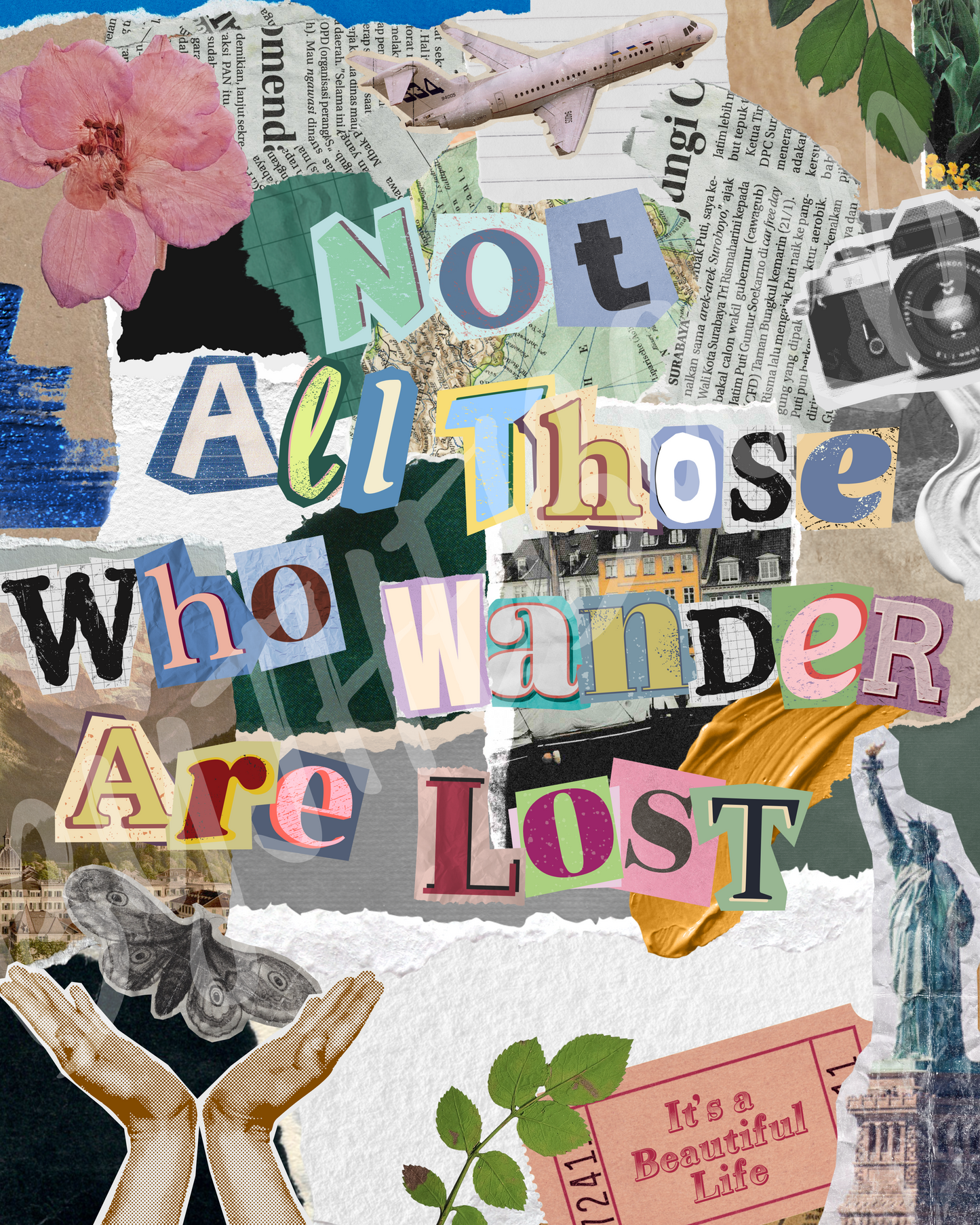 Wall Art Print - Not All Those Who Wander Are Lost