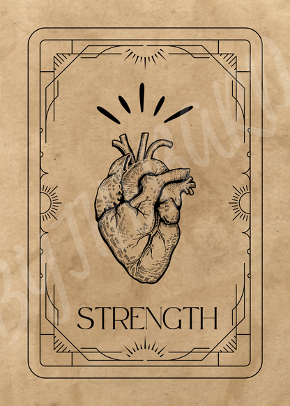 Wall Art Print - Tarot Card - Strength-By The Bard