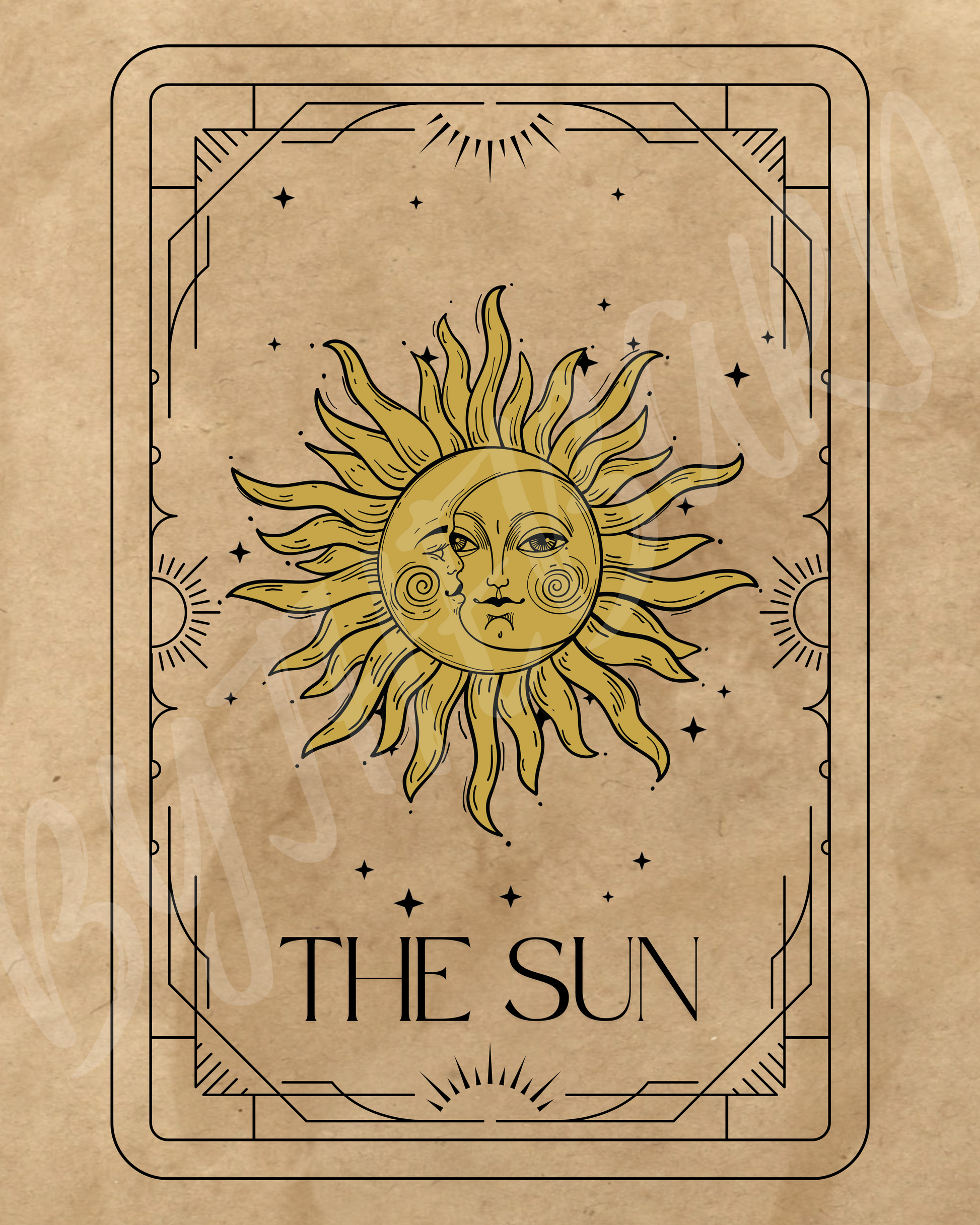 Wall Art Print - Tarot Card - The Sun-By The Bard