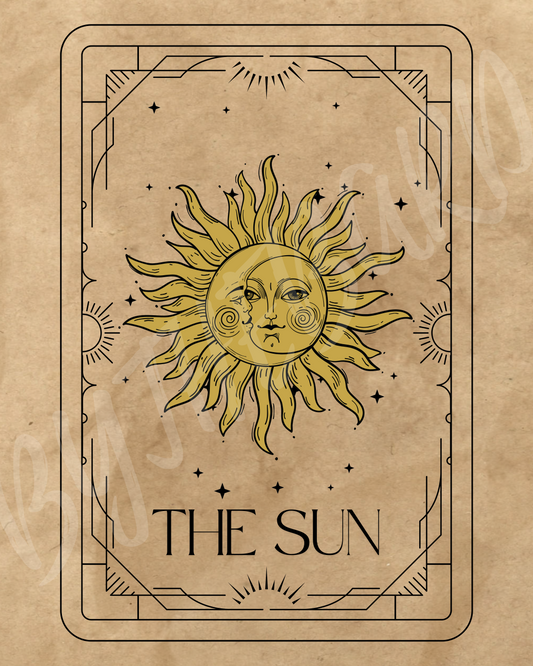 Wall Art Print - Tarot Card - The Sun-By The Bard