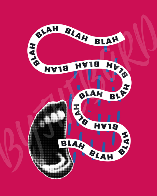 Wall Art Print - Blah Blah Blah Pop Art Print-By The Bard