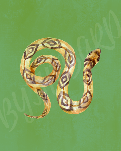 Wall Art Print - Golden Serpent-By The Bard