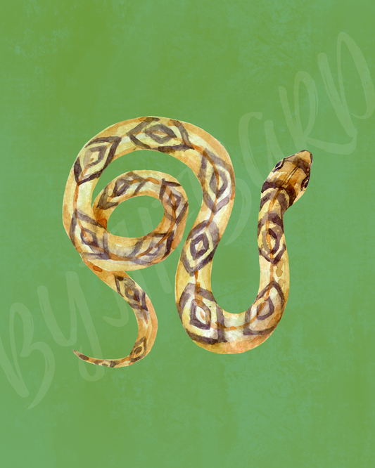 Wall Art Print - Golden Serpent-By The Bard